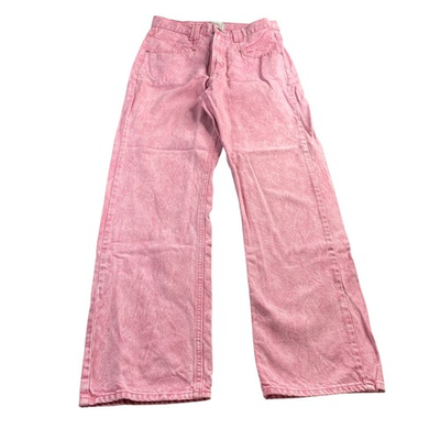 #ad BDG Pink Acid Wash Cowboy Jean Wide Leg High Rise Women#x27;s Size 30 Y2K $38.60