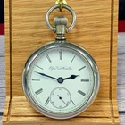 1894 Elgin Pocket Watch Grade 73 Open Face  7 Jewels 18s Nickel Case U.S.A.