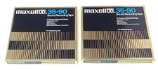 2 Vtg Maxell Ultra Dynamic UD35-90 Magnetic Sound Recording Tape Reels