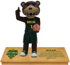 Baylor Bears 2021 Men's Basketball Game Used Championship Court Bobblehead