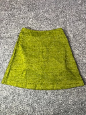 SHELLA Womens Chartreuse A-Line Mini Skirt Textured Lined | Y2K Indie