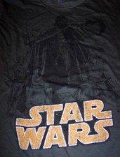 VINTAGE STYLE STAR WARS T-Shirt Darth Vader Boba Fett Luke Skywalker LARGE NEW