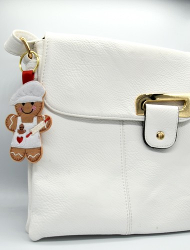 GOLF PLAYER GOLFER GIFT GINGERBREAD HANGING DECORATION KEY RING PERSONALISE - Picture 6 of 10