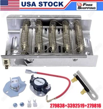 279838 Dryer Heating Element & 279816 & Thermostat 3392519 Dryer Fuse Combo Pack