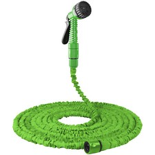 NEW Heavy Duty Expandable Garden Hose Flexible Pipe 7 Pattern Spray Gun Water