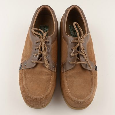 IRON AGE Mens Loafers Sz 12 M Tan Suede/Brown Leather Lace  display picture 1