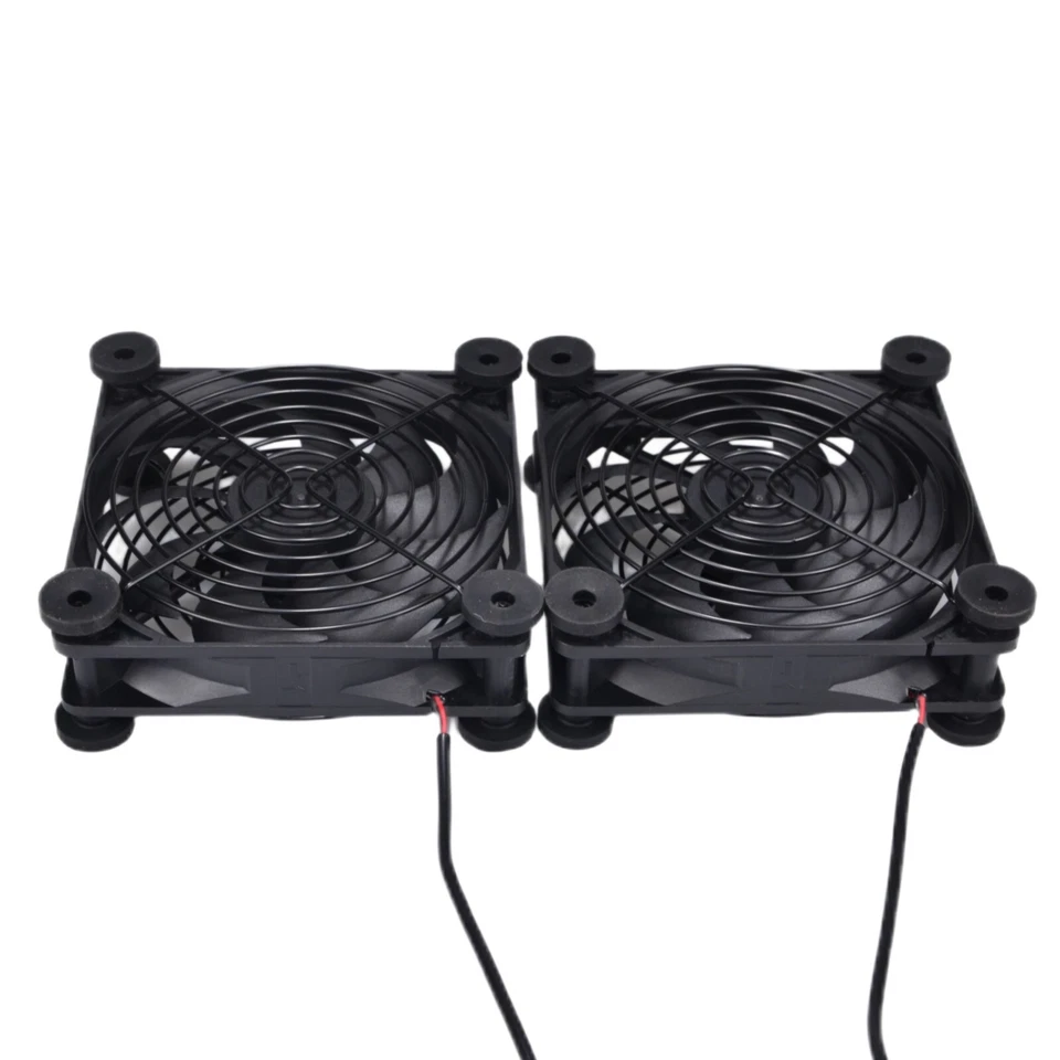 Quiet Dual 120mm 5V USB Computer PC Fan with Speed Controller for Router Desktop - Image 3 of 4