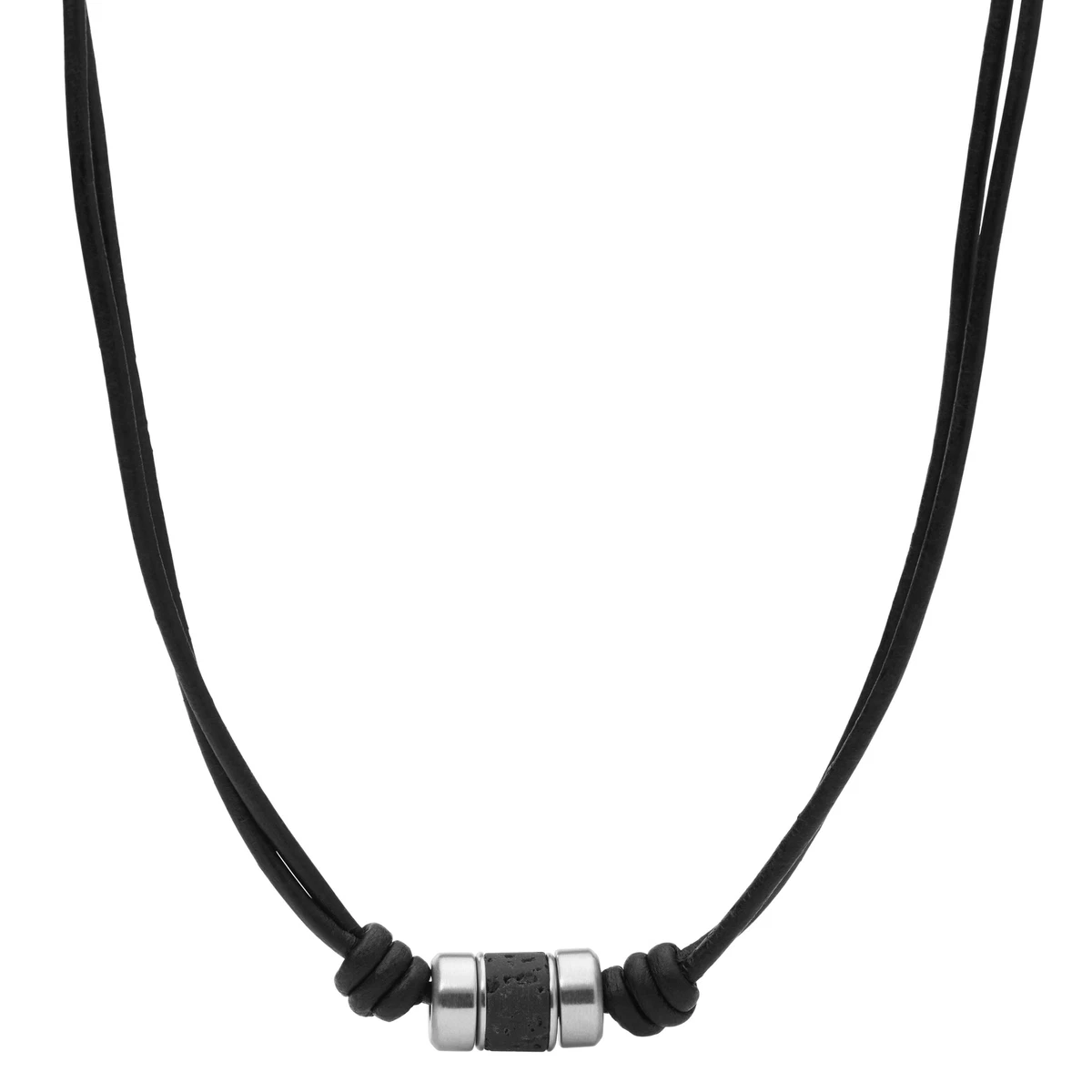 Fossil mens outlet leather necklace