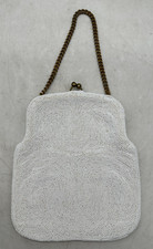 Vintage Walborg White Beaded Purse Handbag Clutch