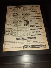 RCA Records Rare Original 1947 Promo Poster Ad Framed! Etta Jones, Bill Boyd