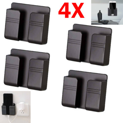 4 X Holder Wall Mounted Mobile Phone Charging Organizer Storage Box Stand Rack