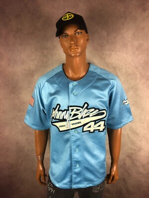 JOHNNY BLAZE 44 Rap Tee NY Vintage Blue Shirt Hip Hop Y2K Jersey