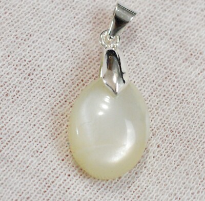 Pendentif Pierre De Lune Blanche 15 Carats - Cabochon Naturel De Tanzanie - Neuf Avec étiquettes