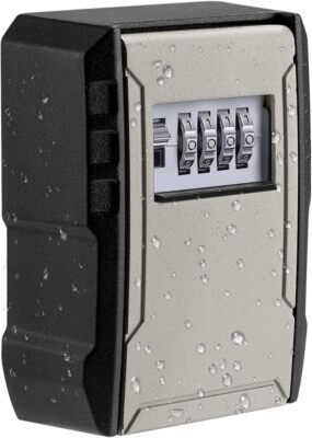 Upgrade Extra Large Capacity Key Lock Box, Weatherproof Wall Mount Key Box For C