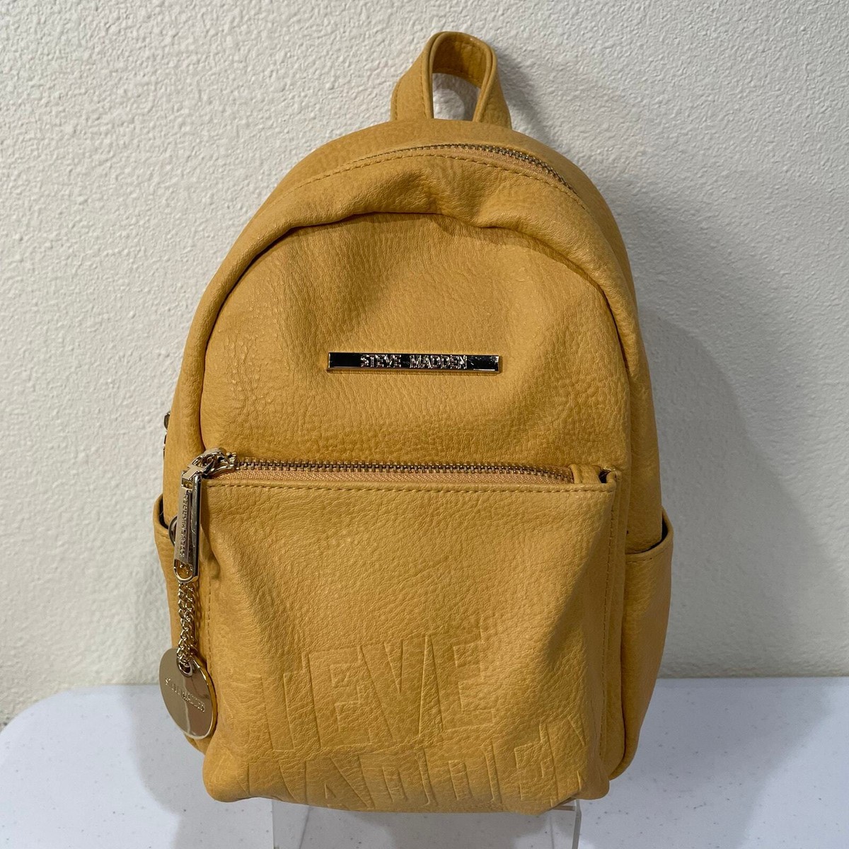 Mini Backpack Steve Madden Bag Yellow Steve Madden Logo Mustard