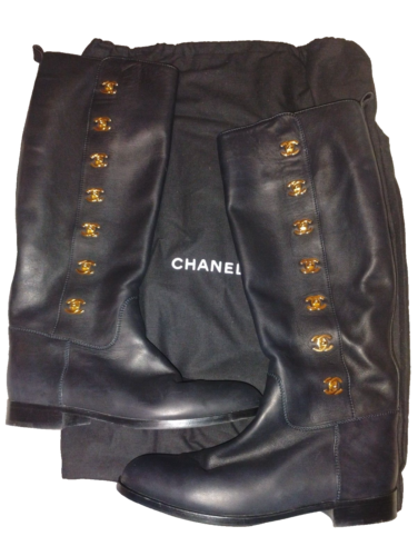 channel black boots