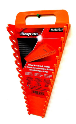 New Snap-On Reverse Vinyl Electric Orange Wrench Rack 15 Slot