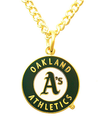 Oakland Athletics MLB Peter David Golden Necklace & Pendant