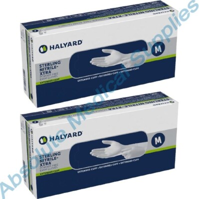 *200-Glove* Halyard Sterling Nitrile-XTRA PF Exam Extended Cuff