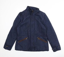 Horseware Womens Blue Quilted Coat Size S Zip