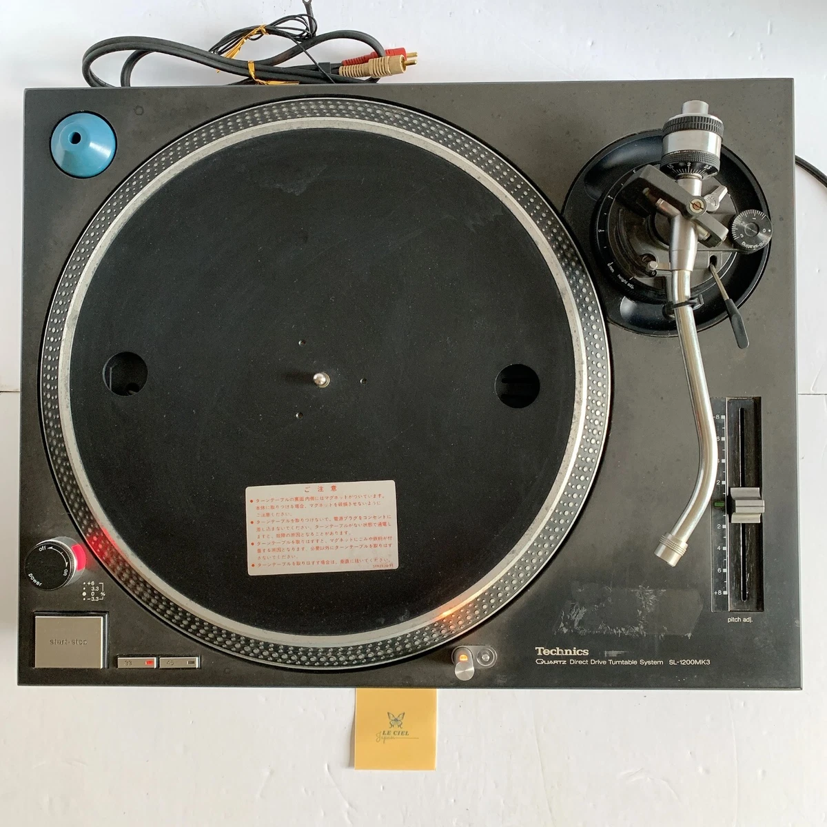 Technics SL-1200MK3 Black Direct Drive DJ Turntable Used From