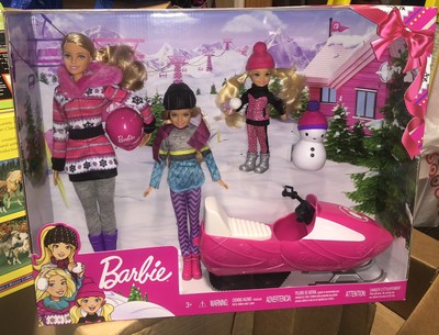 barbie snowmobile set