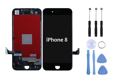 Apple iPhone 8 LCD Ersatz Display Touchscreen iPhone 8 mit Werkzeug Schwarz