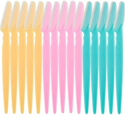 BARGAIN HUNT 15x Eyebrow Razor Dermaplaning Painless Portable Facial Remover Trimmer Tool