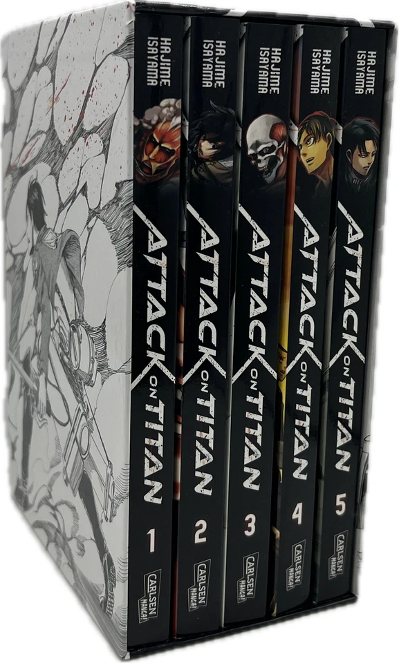 MANAYGA Attack on Titan Manga Schuber 1-5 Manga deutsch