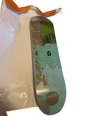 Santa Cruz X Pokemon Bulbasaur Skateboard Deck Holo Foil RARE x 