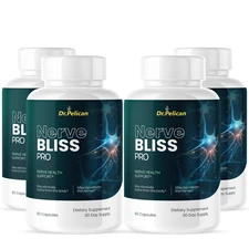 Nerve Bliss Pro- Nerve Health & Brain Support- 4 Bottles- 240 Capsules