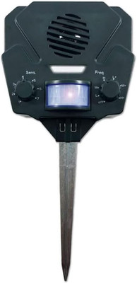 Solar Yard Gard, Ultrasonic and Solar-Powered Animal Decoy Device with Motion Se