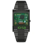 Bulova Computron D-Cave Men's Black Digital Stainless Steel Watch 31MM 98C140