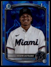 2025 Bowman Chrome Sapphire Kevin DeFrank #BCP-205 1st Miami Marlins