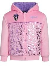 Minnie Mouse Pink Plush Hoodie Girls Size 5