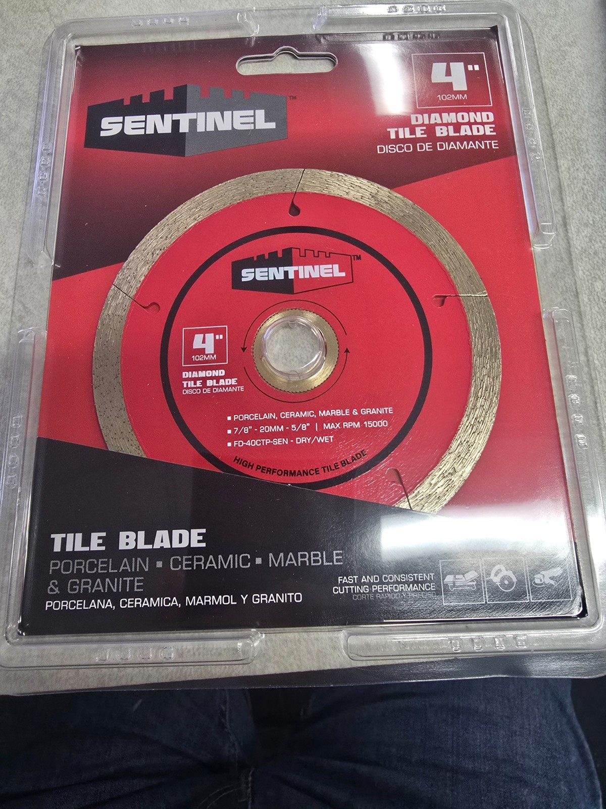 4in.  Diamond Blade Tile, Porcelain Ceramic Marble Granite F