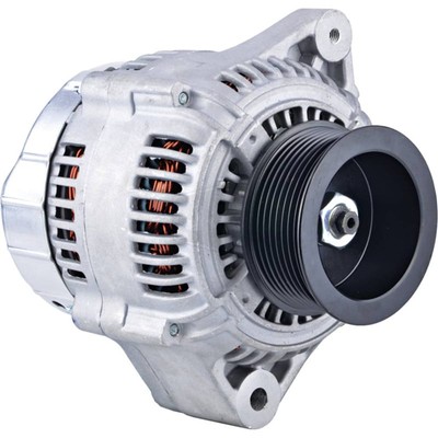 Denso 12V 120A Alternator - New, Clockwise Rotation, Internal Fan, Solid Pulley