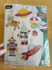 NEW Bucilla Santa Rocket Ship Felt Ornament Kit -s