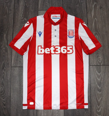 MEN'S M STOKE CITY ENGLAND HOME FOOTBALL SHIRT 2019 2020 SOCCER JERSEY MACRON