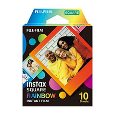 Fujifilm instax Square Instant Film 10 Exposures Rainbow Camera Paper