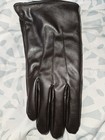 Time and Tru Women's Faux Leather Solid Gloves In Dark brown W/Plush Lining- NWT — photo 1