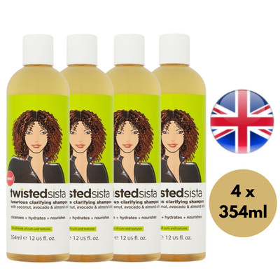 Twisted Sista Luxurious Clarifying Shampoo 354 ml - 4er Pack