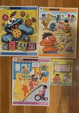Vintage Sesame Street Puzzles Body, Shapes, Sizes, Whitman Puzzles  Book