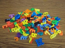 Plastic Magnetic Letters and Numbers