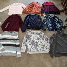 NEW Karen Scott Cardigan  Sweaters Pink,Orange,Red,Blue,Gray Size XL NWT