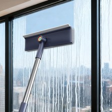 3 in 1 Window Squeegee for Home, Cleaning Kit with 60" Extension Gray 
