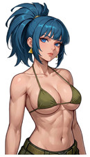 3619 Leona Sticker, Made In USA, Laminated, Sexy, Waifu, Busty, Curvy