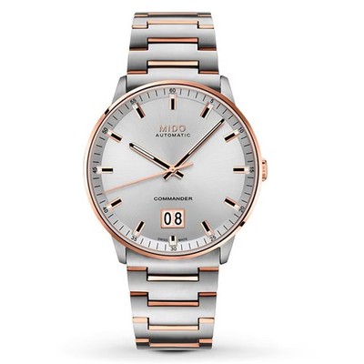 Mido Commander Big Date 42mm Silver Dial Men's Watch M0216262203100