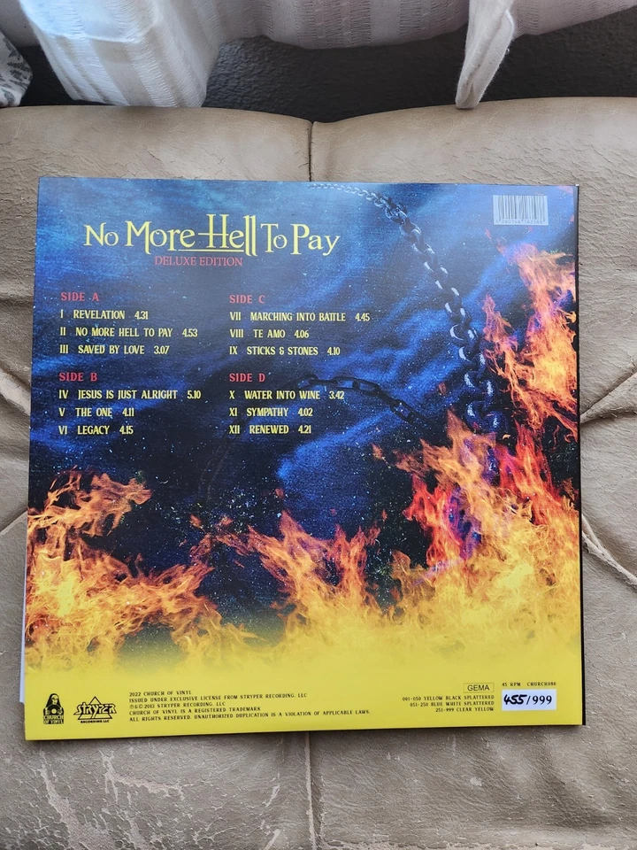 Stryper - No More Hell To Pay - Deluxe Edition Yellow Vinyl (2022) Numbered OOP - Image 2 of 4