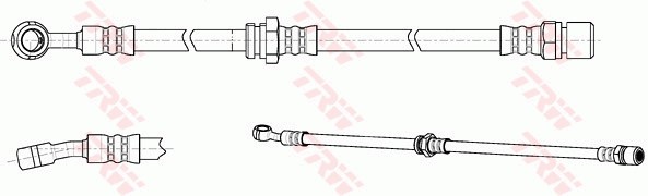 Left TRW-OE PHD992 Brake Hose for CHEVROLET,DAEWOO
